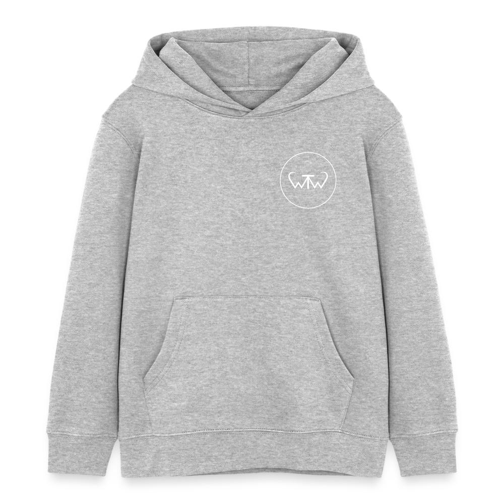 Wish To Wonder - whale | Kids’ Organic Hoodie - heather grey