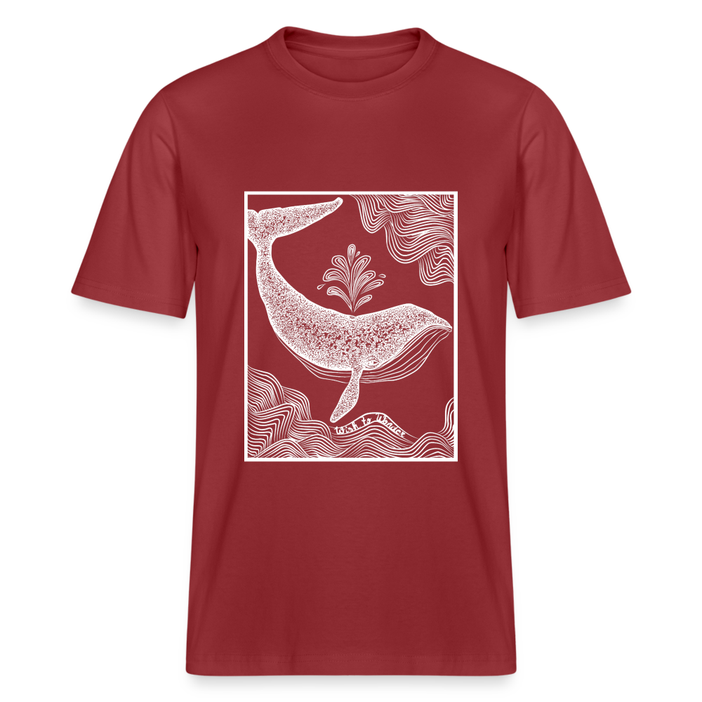 Wish To Wonder - whale | Relaxed Fit Unisex Organic T-Shirt - red earth