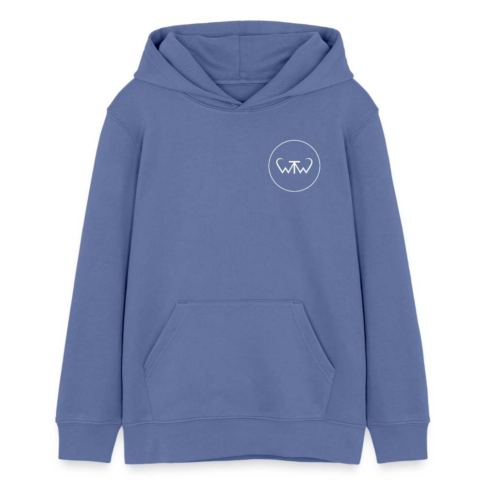 Wish To Wonder - whale | Teen Organic Hoodie - bright blue