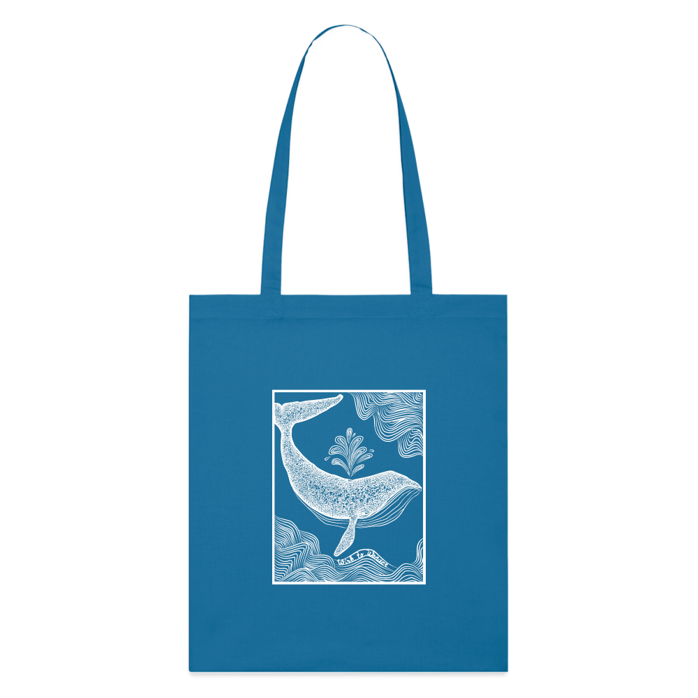 Wish To Wonder - whale | Organic Tote Bag - royal blue