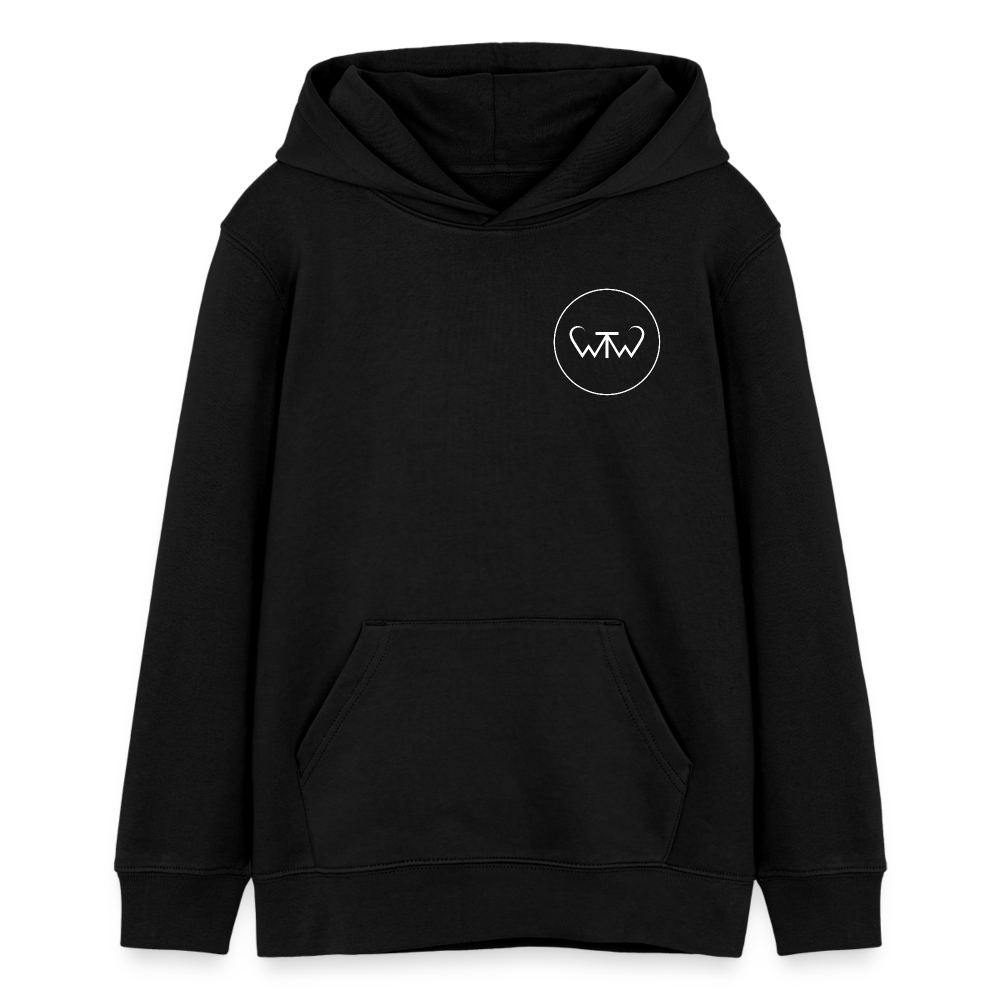 Wish To Wonder - whale | Teen Organic Hoodie - black