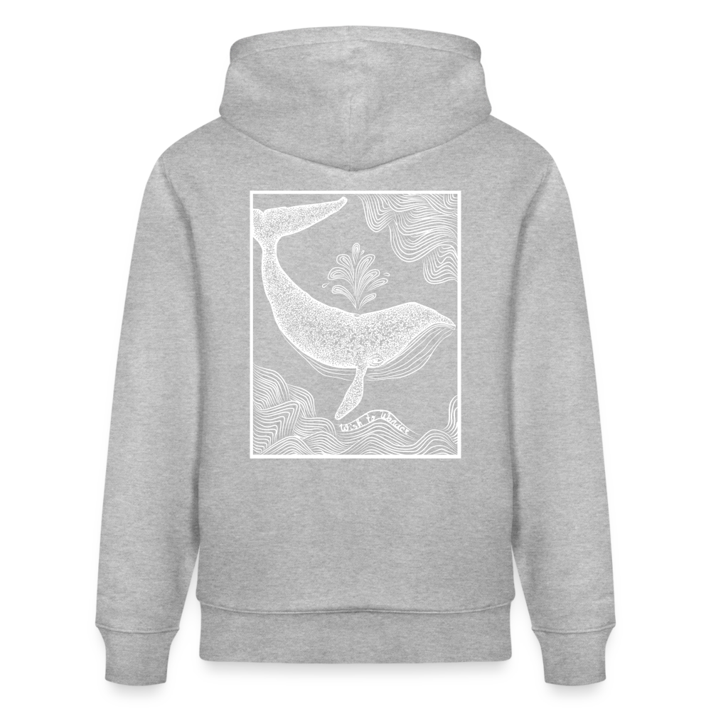 Wish To Wonder - whale | Unisex Organic Hoodie - heather grey