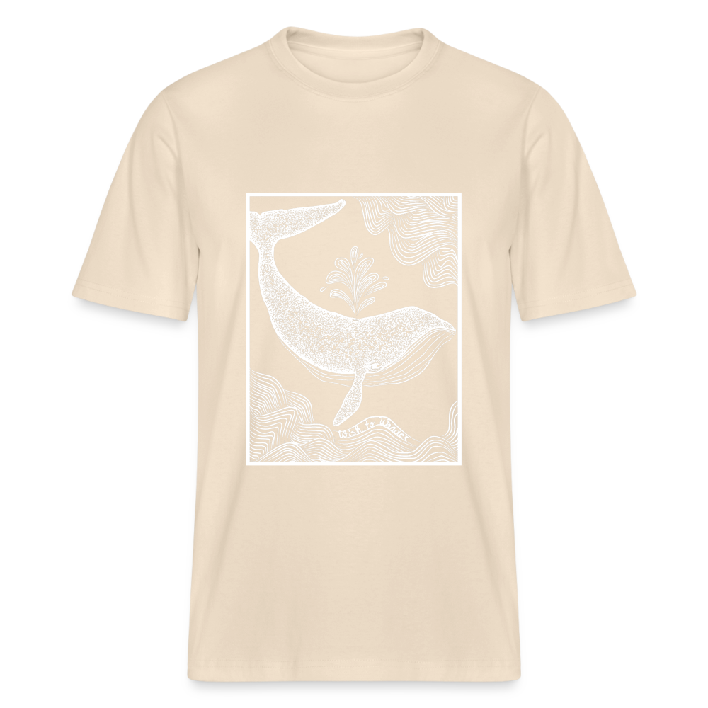 Wish To Wonder - whale | Relaxed Fit Unisex Organic T-Shirt - natural raw