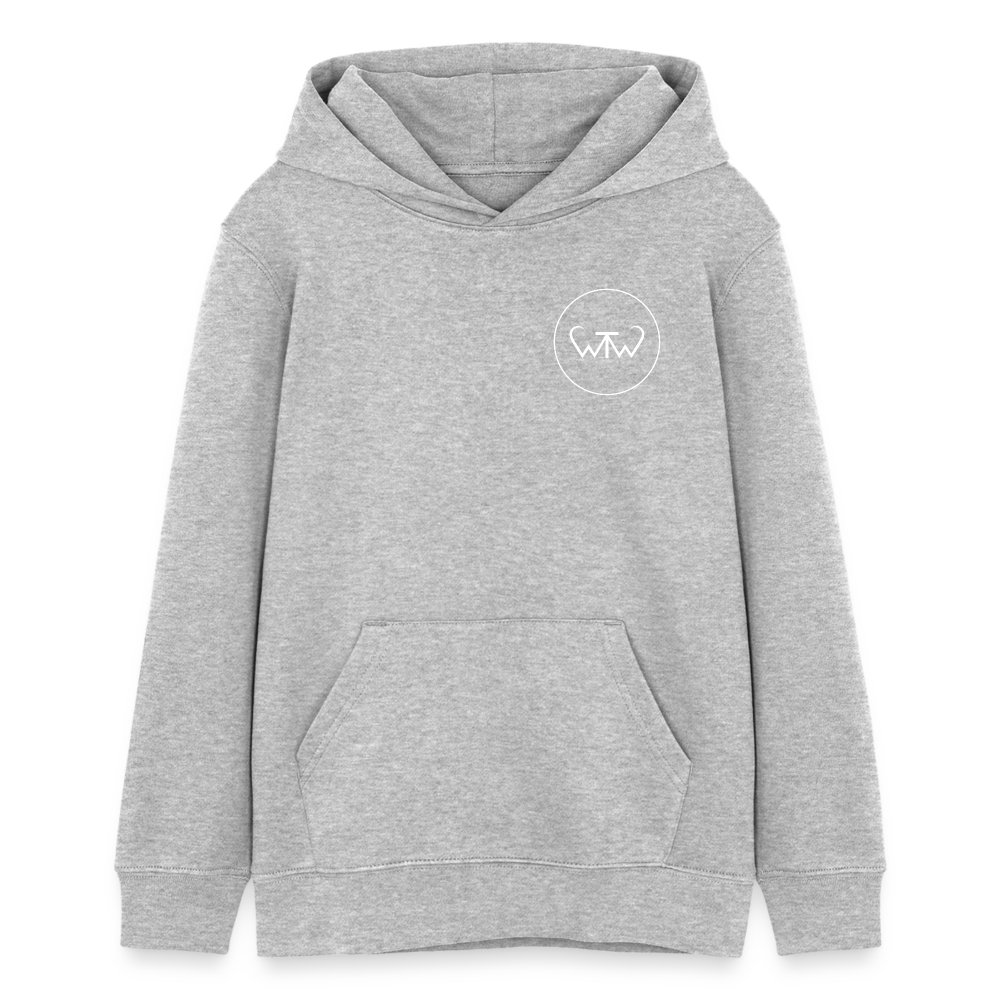 Wish To Wonder - whale | Teen Organic Hoodie - heather grey