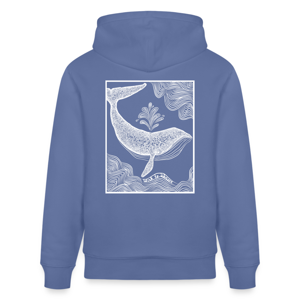 Wish To Wonder - whale | Unisex Organic Hoodie - bright blue