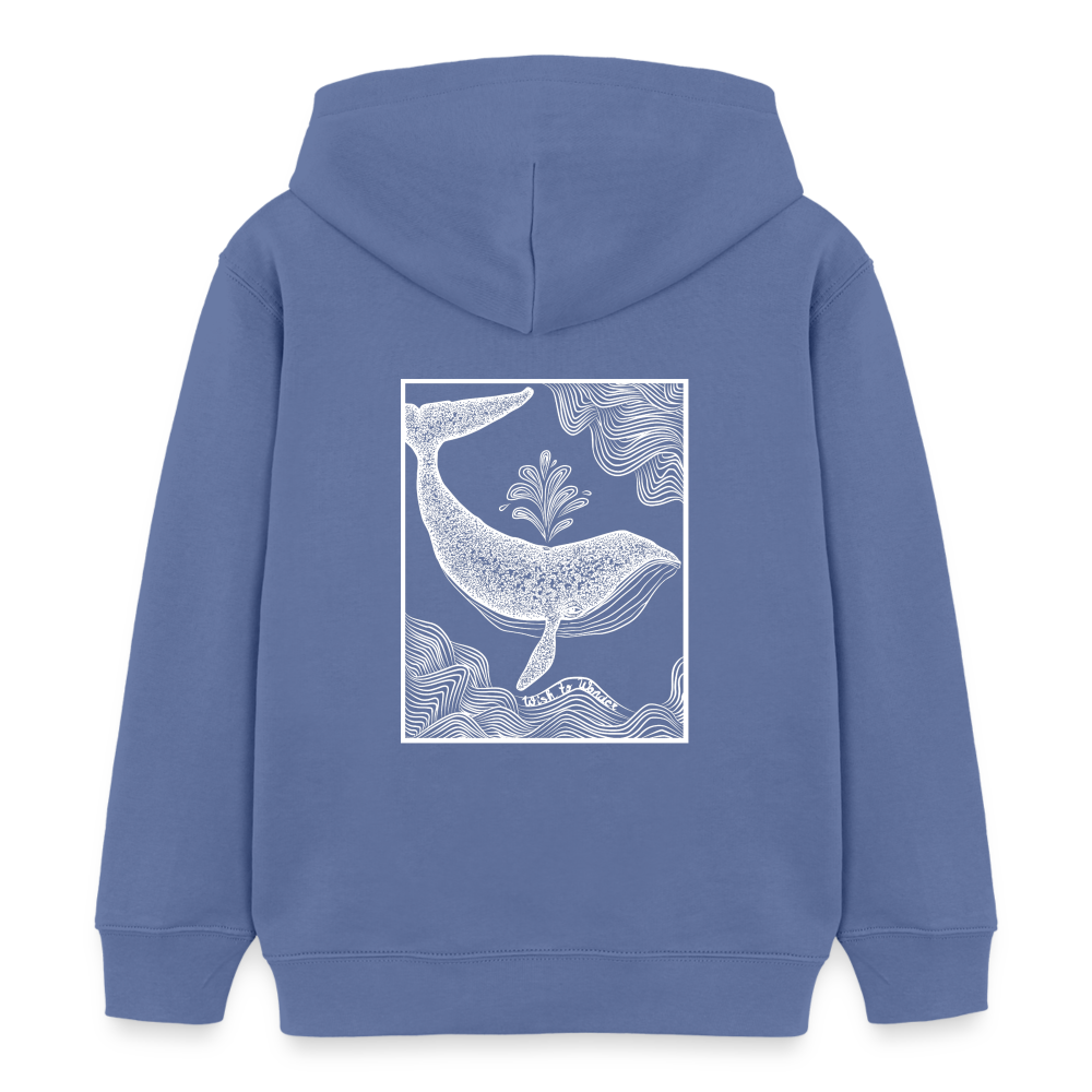 Wish To Wonder - whale | Kids’ Organic Hoodie - bright blue