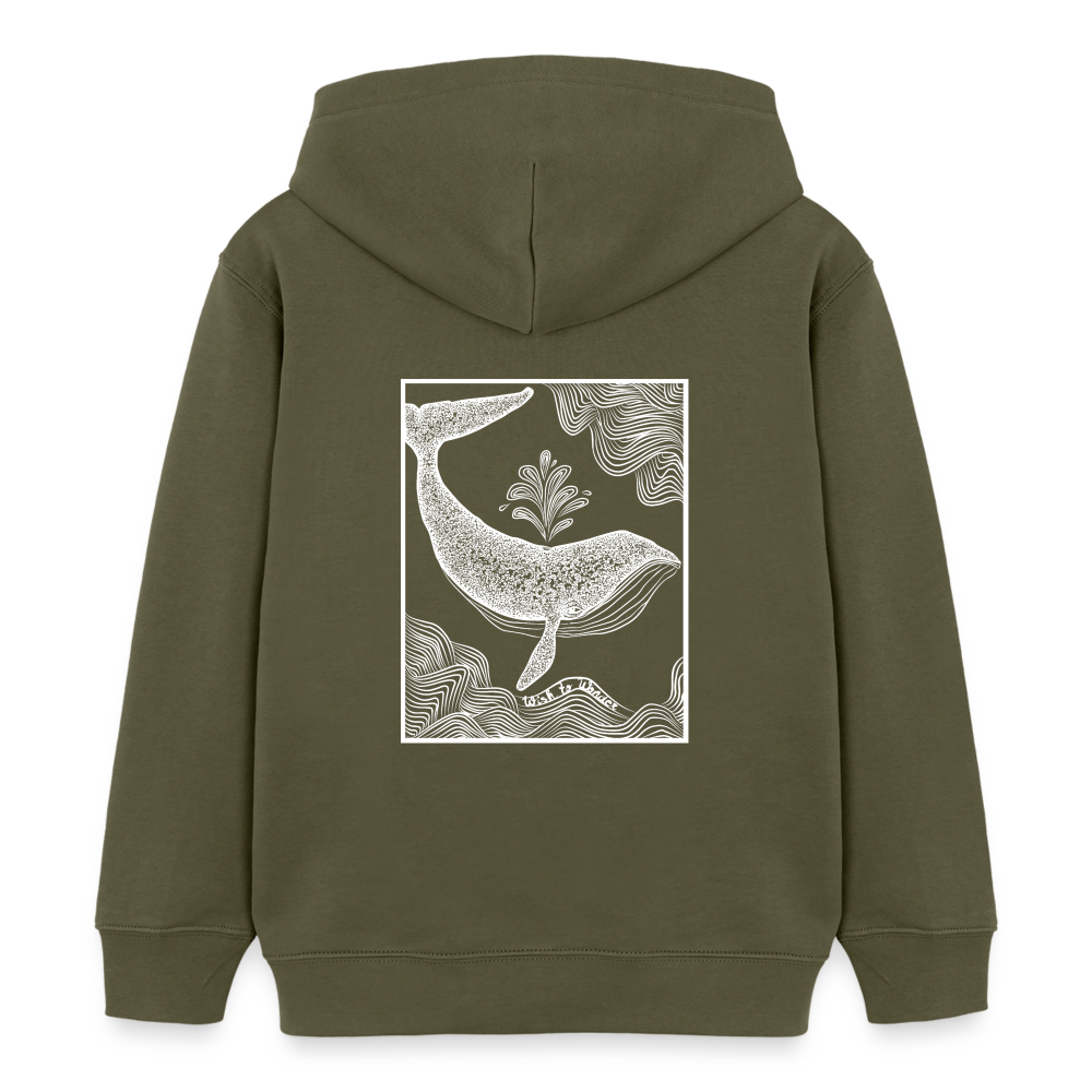 Wish To Wonder - whale | Kids’ Organic Hoodie - khaki