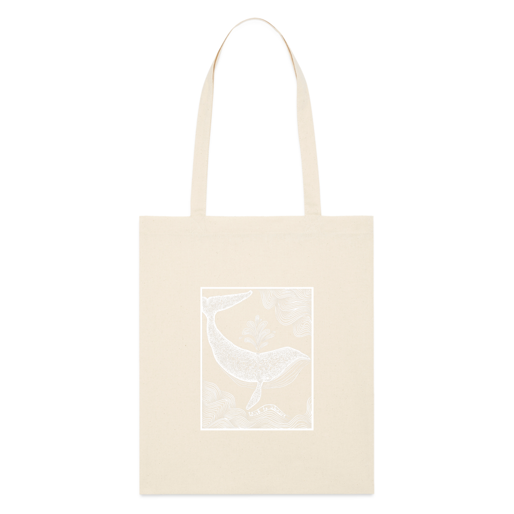 Wish To Wonder - whale | Organic Tote Bag - natural raw